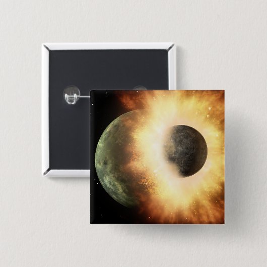 Künstlerisches Konzept eines himmlischen Körpers Button (Vorne & Hinten)