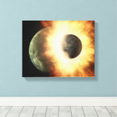 Künstlerisches Konzept eines himmlischen Körpers Leinwanddruck (Insitu (Holzboden))