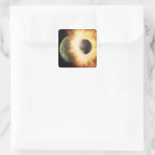 Künstlerisches Konzept eines himmlischen Körpers Quadratischer Aufkleber (Tasche)