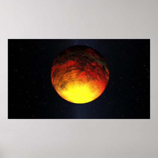 Künstlerisches Konzept von Kepler-10b Poster (Vorne)