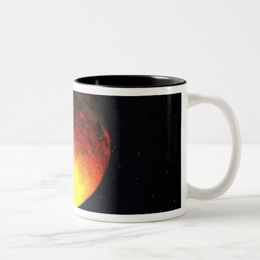 Künstlerisches Konzept von Kepler-10b Zweifarbige Tasse (Rechts)