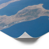 Künstlerisches Konzept von NanoSail-D im Weltraum Poster (Ecke)