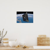 Künstlerisches Konzept von NanoSail-D im Weltraum Poster (Küche)
