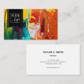 Künstlerisches Kunststudio für Schwarze Dein Logo Visitenkarte (Vorne/Hinten)