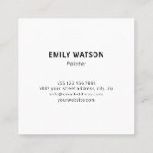 Künstlerisches Kunstwerk Kunst-Studio Quadratische Visitenkarte (Rückseite)