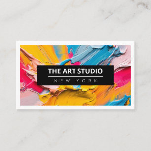Künstlerisches Kunstwerk Kunst-Studio Visitenkarte