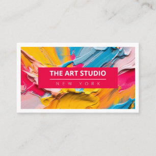 Künstlerisches Kunstwerk Kunst-Studio Visitenkarte