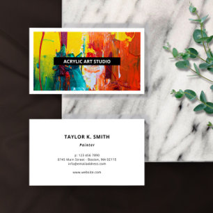 Künstlerisches Kunstwerk Kunst-Studio Visitenkarte