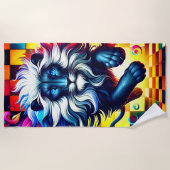 Künstlerisches Leon Beach Handtuch (Vorderseite)