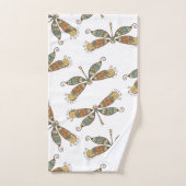 Künstlerisches Libellen-Muster Badhandtuch Set (Handtuch)
