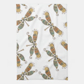 Künstlerisches Libellen-Muster Geschirrtuch (Vertikal)