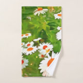 Künstlerisches Licht und farbenfrohe weiße Gartend Badhandtuch Set (Handtuch)