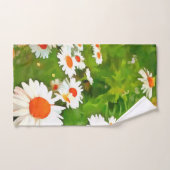 Künstlerisches Licht und farbenfrohe weiße Gartend Badhandtuch Set (Handtuch)