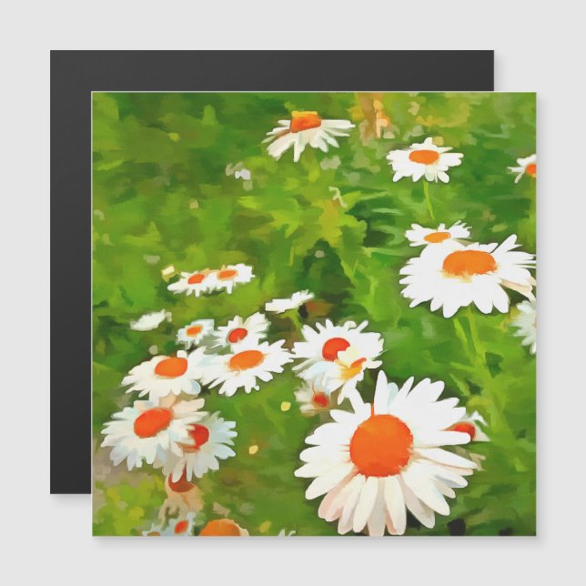 Künstlerisches Licht und farbenfrohe weiße Gartend Magnetkarte (Vorne/Hinten)