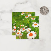 Künstlerisches Licht und farbenfrohe weiße Gartend Mitteilungskarte (Vorderseite/Rückseite Beispiel)