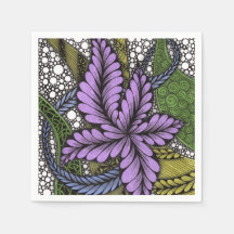 Künstlerisches lila tropisches Blumen-Zentangle-Pa