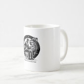 Künstlerisches Logo Schwarzweiß-Tasse Kaffeetasse (VorderseiteRechts)