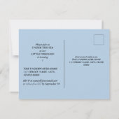 Künstlerisches Meerjungfrau-Party unter dem Meer 1 Einladung (Rückseite)