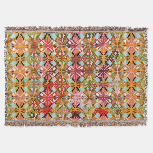 Künstlerisches Mehrfarben-Diamantmuster Decke (Vorderseite)