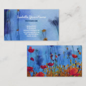Künstlerisches Mohnblumen-Feld Visitenkarte (Vorne/Hinten)