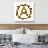 Künstlerisches Monogramm A Leinwanddruck gespannt (Insitu (Schlafzimmer))