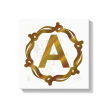 Künstlerisches Monogramm A Leinwanddruck gespannt
