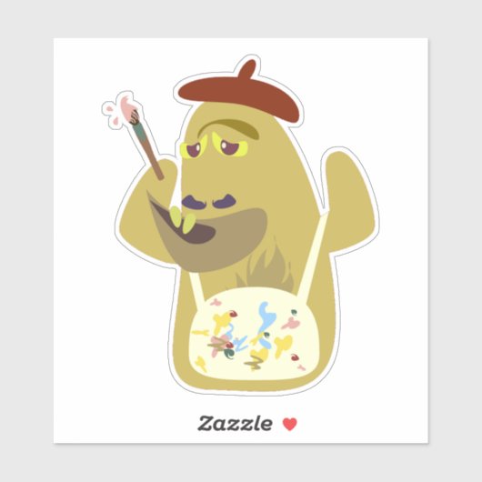 Künstlerisches Monster Fun Cartoon Art Design Aufkleber (Blatt)