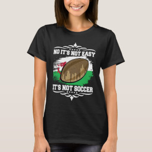 Künstlerisches Motivations-Wales-Flagge-Rugby-Zita T-Shirt