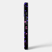 Künstlerisches Muster-Design auf schwarz Case-Mate iPhone Hülle (Rückseite / Links)