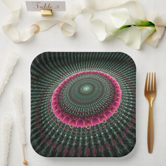 Künstlerisches Muster Pappteller (Hochzeit)