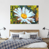 Künstlerisches Nah Up a Marguerite Daisy Blume Leinwanddruck (Insitu (Schlafzimmer))