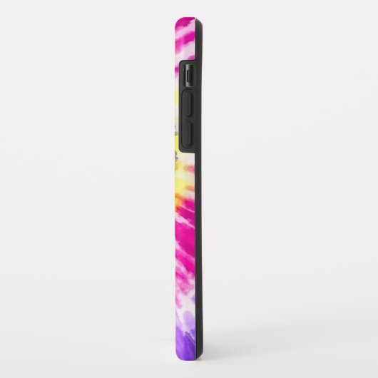 Künstlerisches Neon-Regenbogen-Gefärbte Krawatte W Case-Mate iPhone Hülle (Hinten/Links)