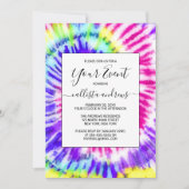 Künstlerisches Neon-Regenbogen-Gefärbte Krawatte W Einladung (Vorderseite)