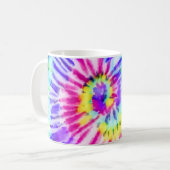 Künstlerisches Neon-Regenbogen-Gefärbte Krawatte W Kaffeetasse (Vorderseite Links)