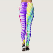 Künstlerisches Neon-Regenbogen-Gefärbte Krawatte W Leggings (Rückseite)