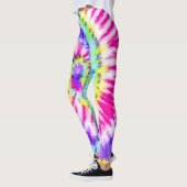 Künstlerisches Neon-Regenbogen-Gefärbte Krawatte W Leggings (Links)