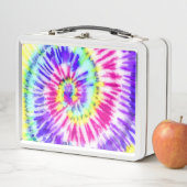 Künstlerisches Neon-Regenbogen-Gefärbte Krawatte W Metall Brotdose (Beispiel)