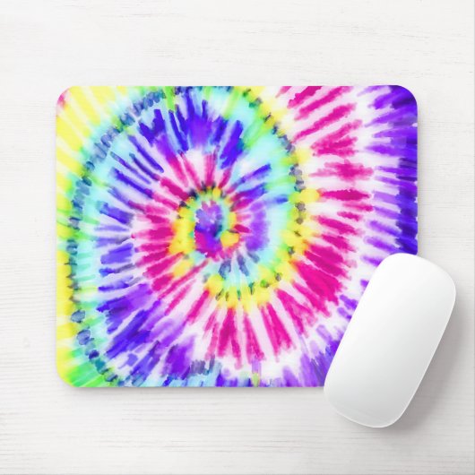 Künstlerisches Neon-Regenbogen-Gefärbte Krawatte W Mousepad (Mit Mouse)