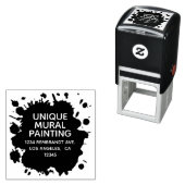 Künstlerisches Paint Splash Blot - Künstlerische R Permastempel (Beispiel)