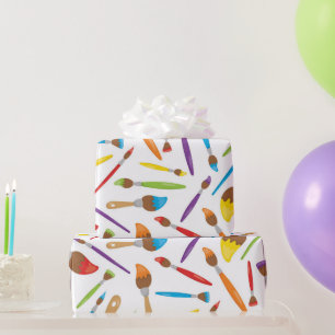 Künstlerisches Papier zum Umwickeln von Pinselspi Geschenkpapier