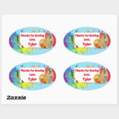 Künstlerisches Party Vielen Dank, Sticker (Blatt)