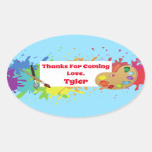 Künstlerisches Party Vielen Dank, Sticker