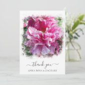 *~* Künstlerisches Peony Painting Dankeschön Karte (Stehend Vorderseite)