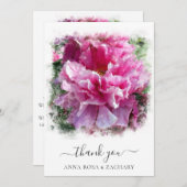 *~* Künstlerisches Peony Painting Dankeschön Karte (Vorne/Hinten)