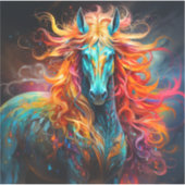 Künstlerisches Pferd Aufkleber (Vorderseite)