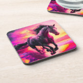 Künstlerisches Pferd Getränkeuntersetzer (Linke Seite)
