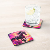 Künstlerisches Pferd Getränkeuntersetzer (Rechte Seite)