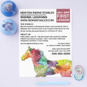 Künstlerisches Pferd, Reitlehrer, Akademie Flyer (Einzeln)
