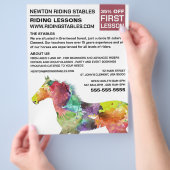 Künstlerisches Pferd, Reitlehrer, Akademie Flyer (Hand)