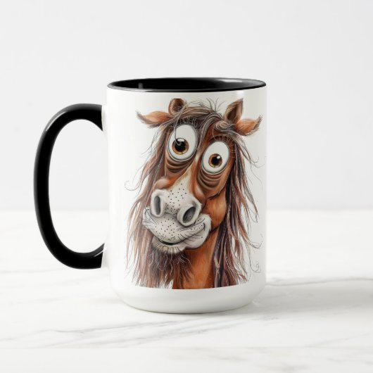 Künstlerisches Pferd Tasse (Links)